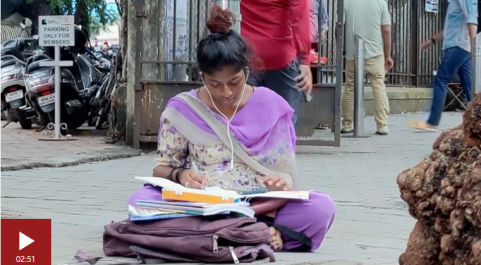 Best score by reading on the street light inside the plastic of the road