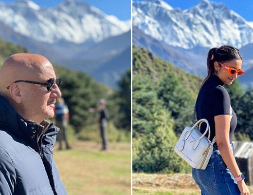 नेपाल के एवरेस्ट को देखकर बॉलीवुड हस्तियां अनुपम और परिणीति बहुत खुश !