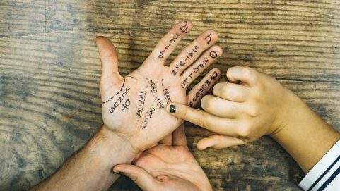 Lines on the palm of the hand