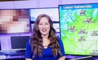 Porn video started playing during live news, anchor kept reading weather news