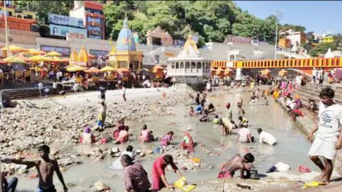 uttarakhand gang nahar closed up sinchai vibhag harki paidi haridwar ganga river ganga sabha protested ganga dry