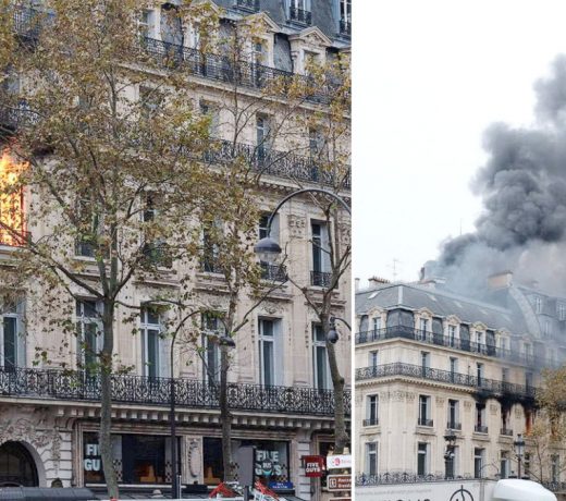 गगनचुंबी भवन में भीषण आग लग गई