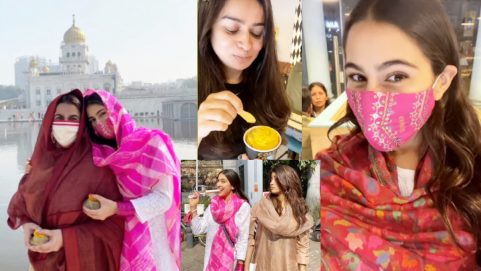 entertainment bollywood news photo sara ali khan delhi diaries actress eats kulfi with janhvi Janhvi Kapoor rides auto with friends