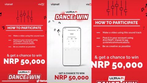 Vianet has launched a new tiktok challenge with a prize money of Rs. 50,000.