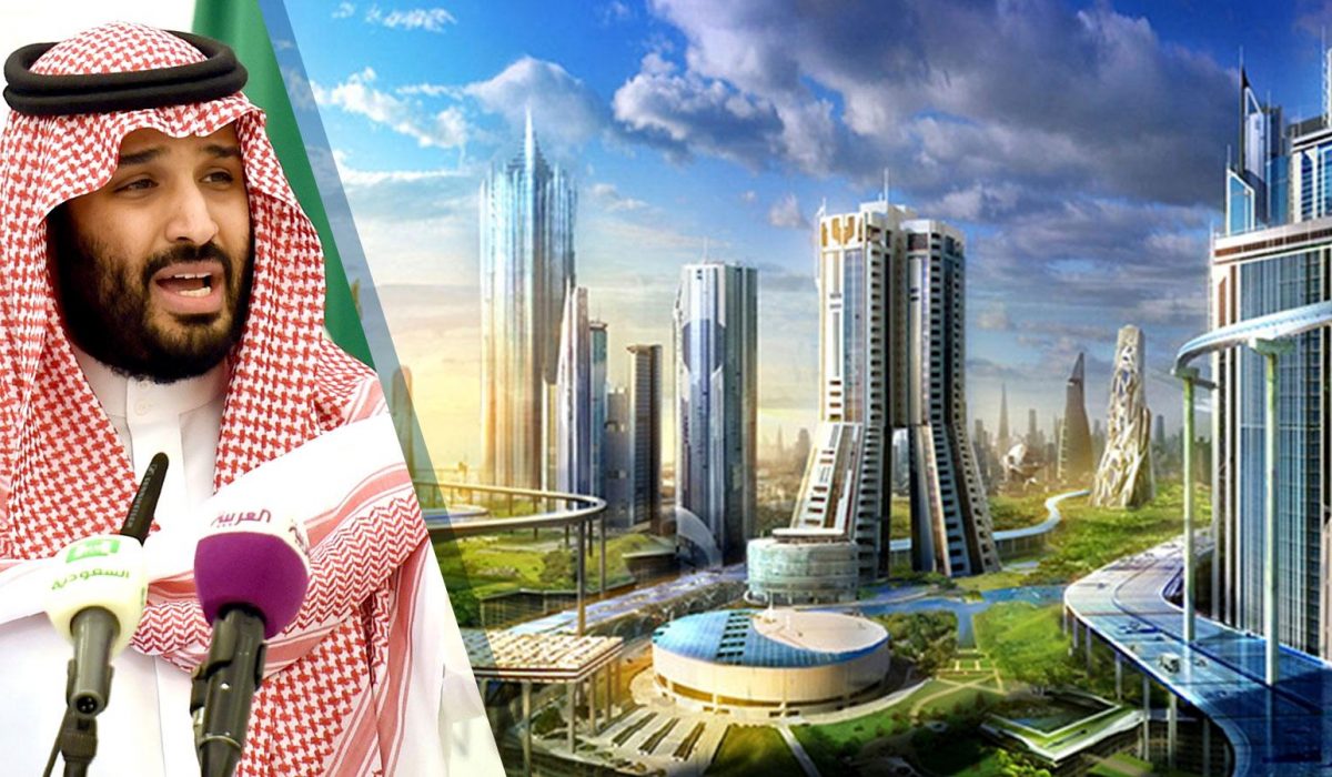 Arabia will build a glow-in-the-dark sea, billions of trees in the desert, wind-powered trains, fake moons