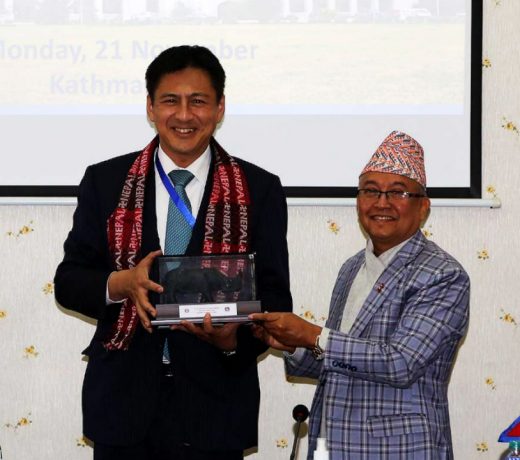 Japan’s State Minister for Foreign Affairs pays courtesy call on CEC Thapaliya