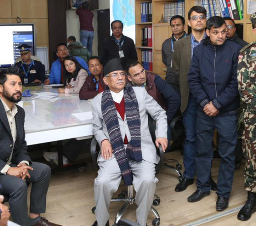 PM Dahal flying to Pokhara after plane crash