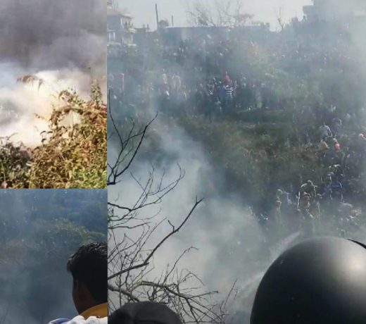 Plane crashes in Pokhara