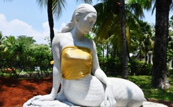 Why are the breasts of mermaids being covered in Indonesia