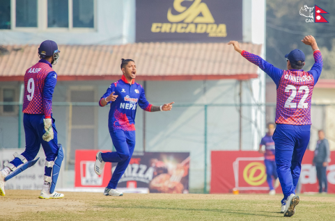 sandeep lamichhane googly wicket of UAE