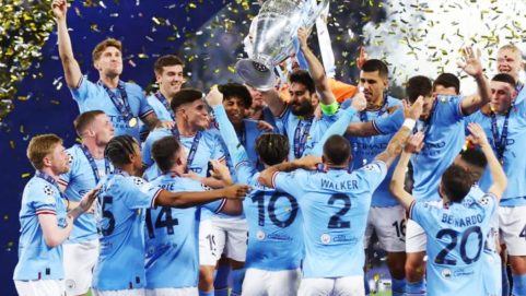 Manchester City won the Champions League, hat-trick of major titles