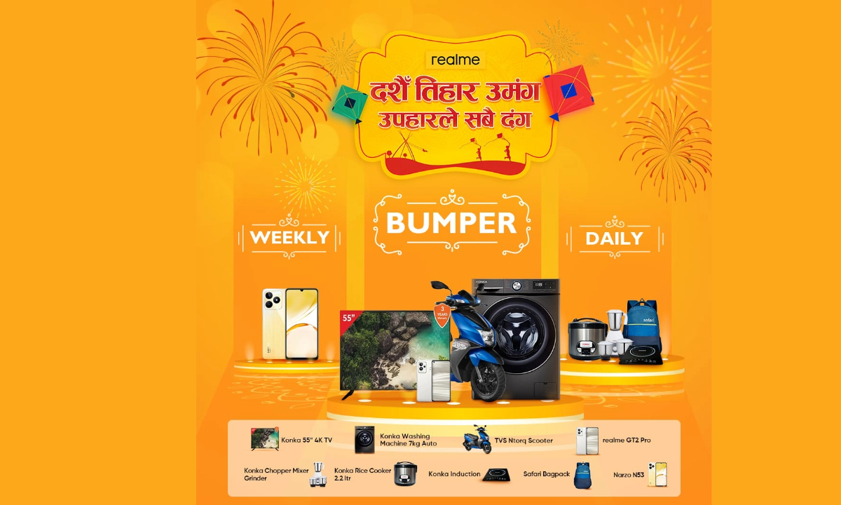 realme announces “Dashain Tihar Umanga: Upahar le Sabai Danga” Campaign 1 realme announces Dashain Tihar Umanga Upahar le Sabai Danga Campaign