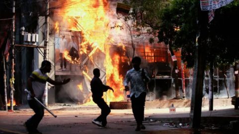 Bangladesh violence toll nears 100