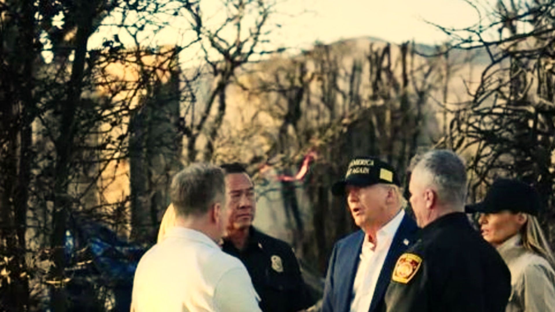 US President Trump Visits Fire-Affected Los Angeles Expresses Anger Over Governor's Actions