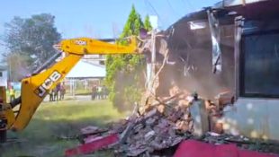 Bulldozer Action on Former Energy Minister Khadka’s Structure Built on Scout Land