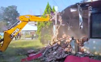 Bulldozer Action on Former Energy Minister Khadka’s Structure Built on Scout Land