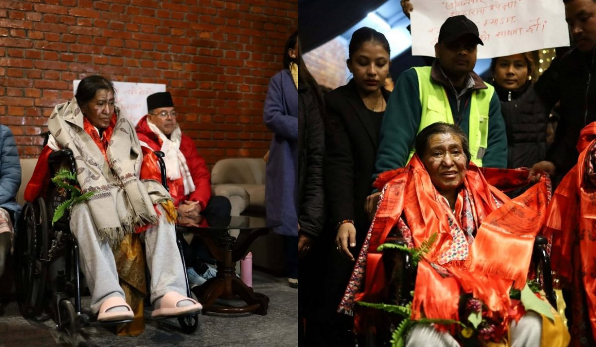 Rabilakshmi Chitrakar, Wife of Ex-PM Jhalnath Khanal, Returns to Nepal After 3 Months in India