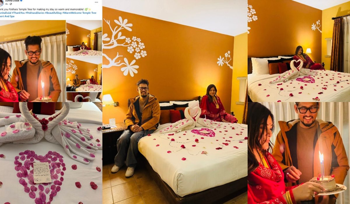 Romantic Honeymoon Photos of Sunita Dulal Revealed from Pokhara, Couple Enjoys Bliss at Spa