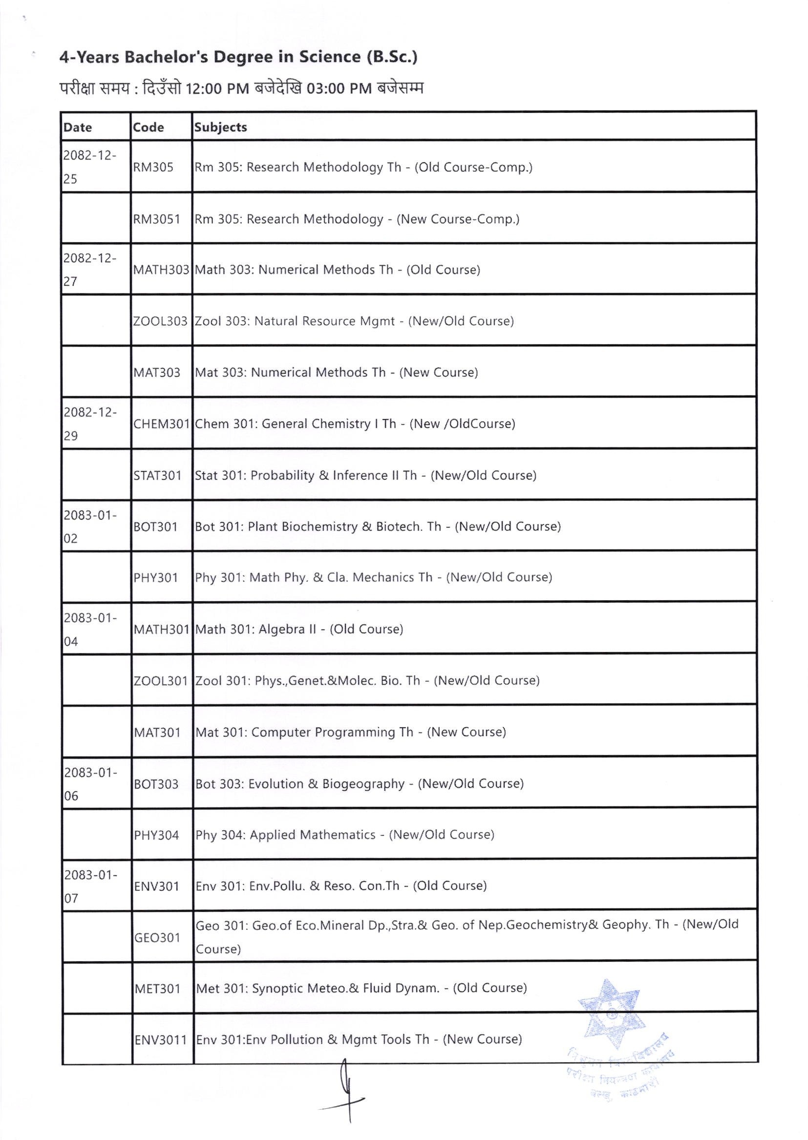 Tribhuvan University Publishes Exam Schedule 2 1771934809 00002