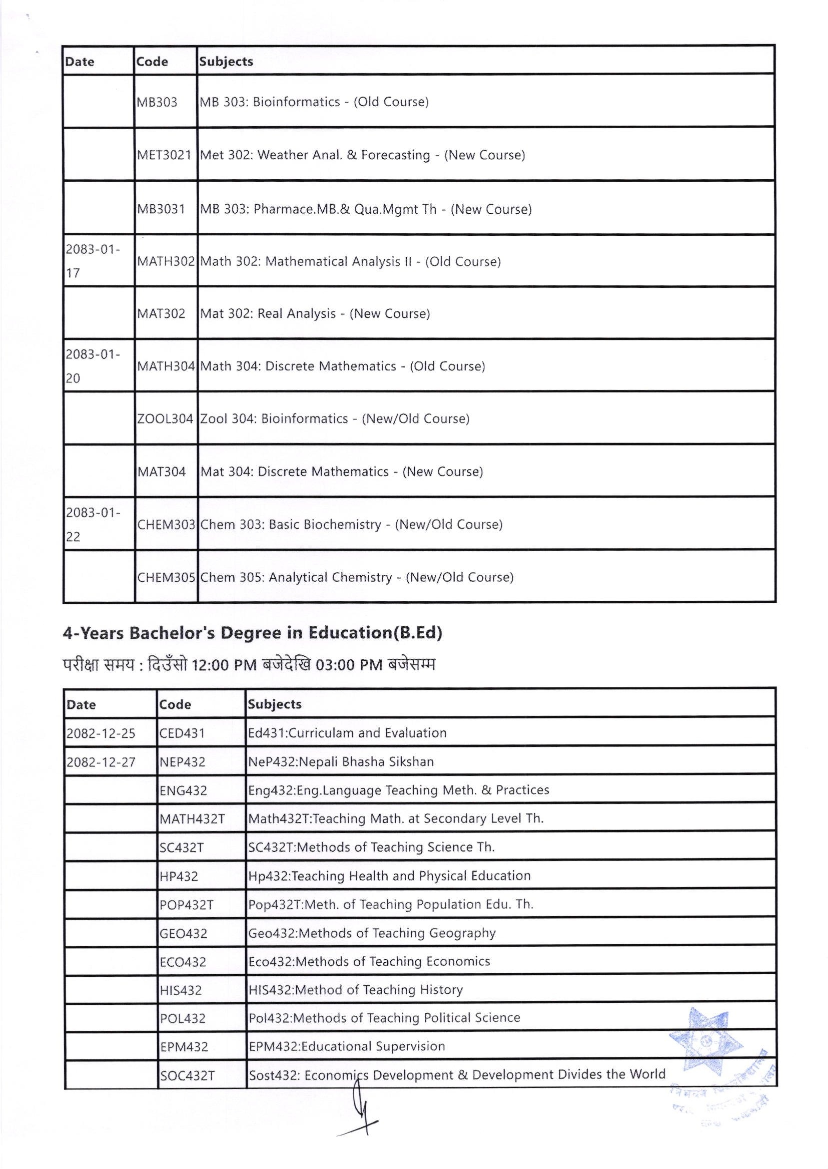 Tribhuvan University Publishes Exam Schedule 4 1771934809 00004