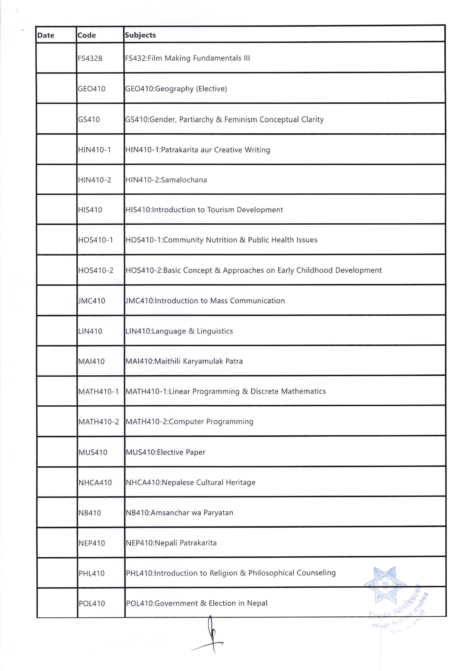 Tribhuvan University Publishes Exam Schedule 9 1771934809 00009