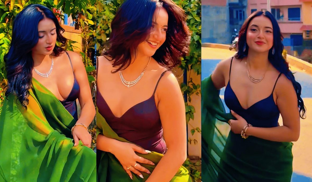 “Eva Giri’s Green Outfit Photos Take Social Media by Storm”