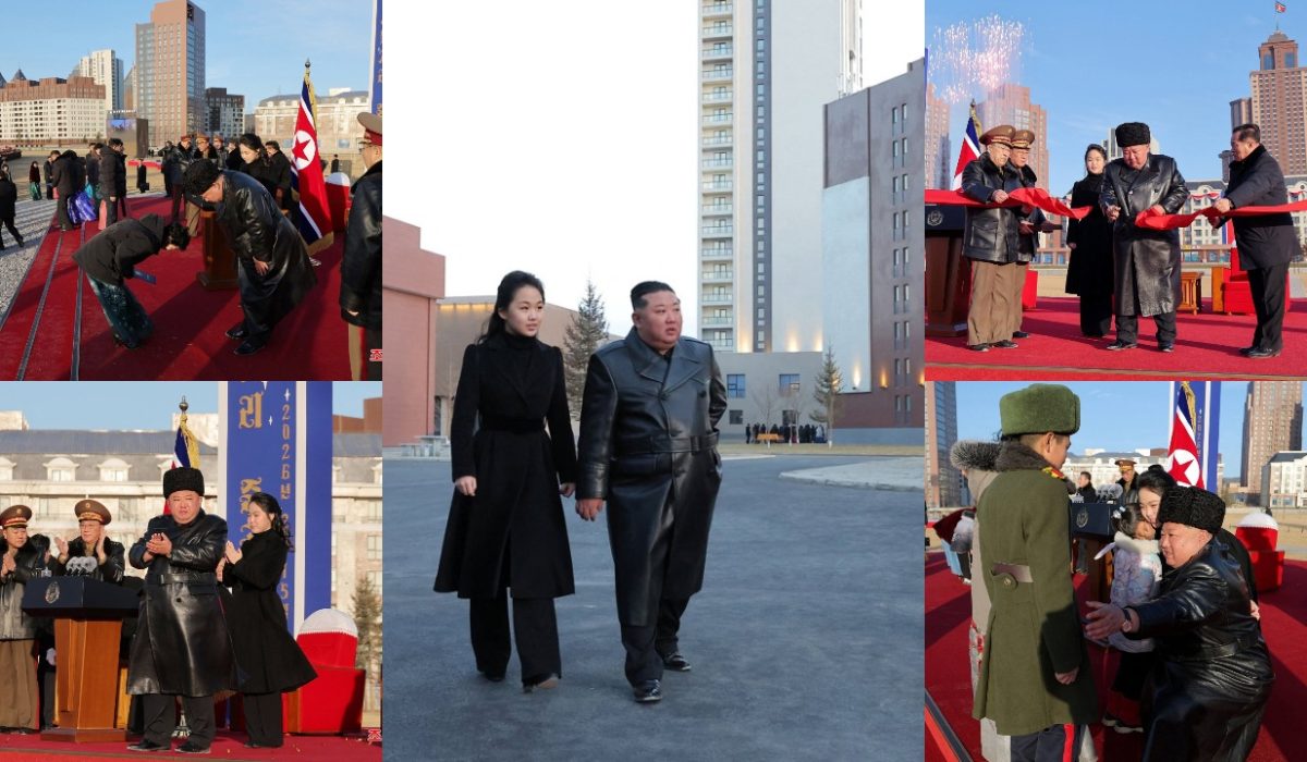 Kim Jong Un and Daughter Preside Over Pyongyang Housing Ceremony