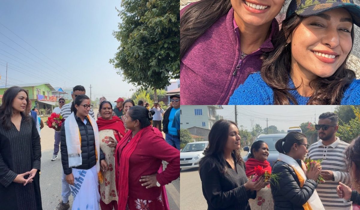 Anushka Shrestha with Sobita Gautam