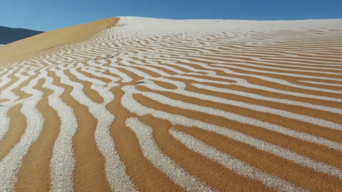 SNOW Falls In The SAHARA Ice Blankets The Dunes In Rare Desert Phenomenon After Temperatures Plummeted Overnight 3